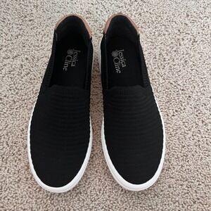 JESSICA‎ CLINE Cruiser Slip On Shoes Womens Size 9 Wide 9W Black Casual Comfort